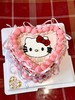 手绘kt猫爱心桃裱花蛋糕 商品缩略图1