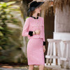 IWY法式气质名媛设计感粉色西装套装秋冬新款小香风气质女神范职业装CS1896 商品缩略图3