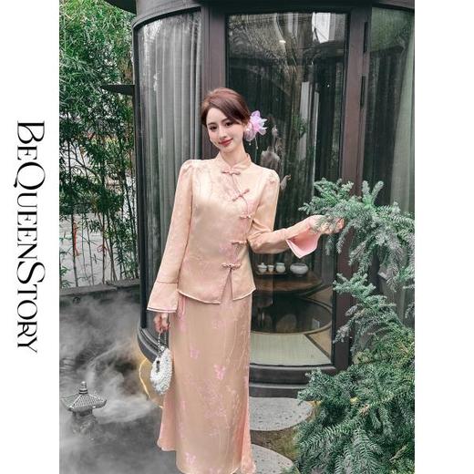 BeQueenStory【金缕蝶梦】重工手工盘扣中式婉约收腰上衣&国风半裙 商品图2