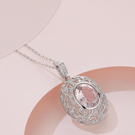 Sugar Morganite方糖摩根石系列 | 方糖星芒摩根石项链 商品图1