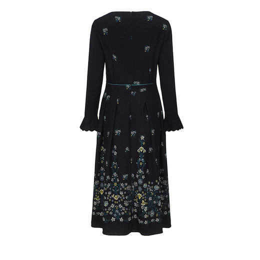 司歌刺绣针织弹力拼接毛织长袖显瘦复古中式A881046 商品图2