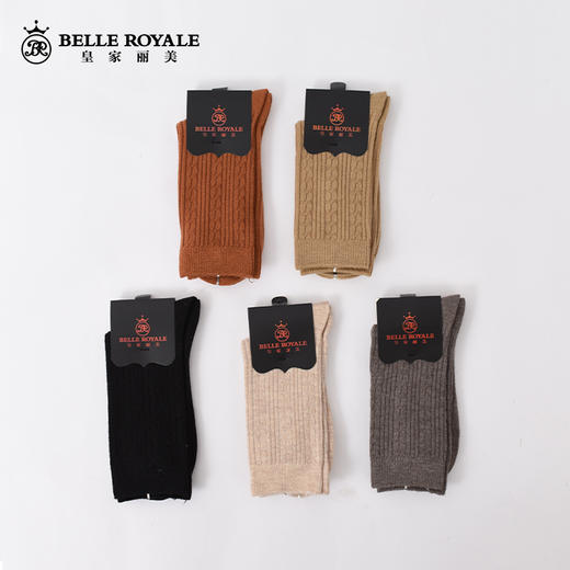 【数量拍5】咖色袜子女秋冬季中筒袜加厚保暖美拉德堆堆袜WZM3430 商品图3