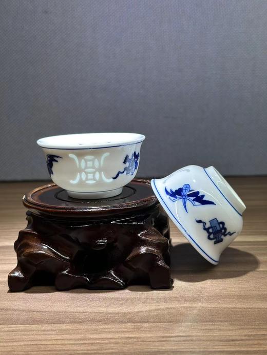 景德镇陶瓷 国瓷红叶 8头手绘福寿双全茶具 商品图5