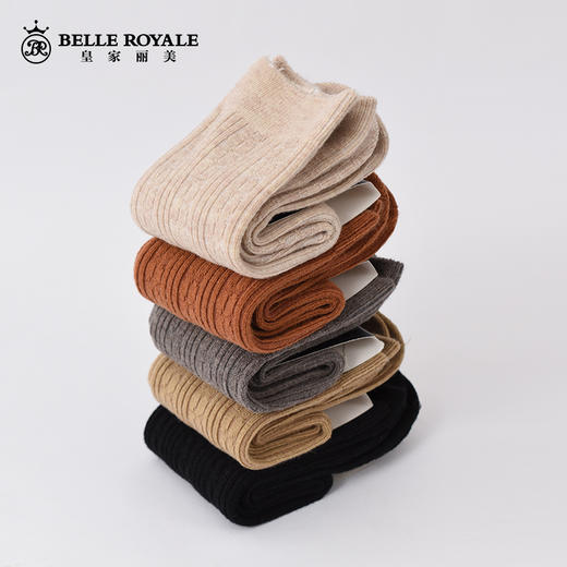 【数量拍5】咖色袜子女秋冬季中筒袜加厚保暖美拉德堆堆袜WZM3430 商品图2