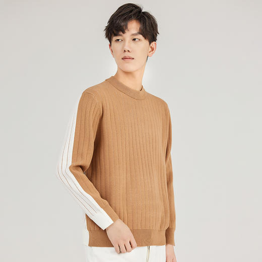 【富贵条】罗蒙秋冬男士时尚毛衣男百搭舒适针织衫男加厚男毛衣男针织衫 商品图2
