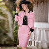 IWY法式气质名媛设计感粉色西装套装秋冬新款小香风气质女神范职业装CS1896 商品缩略图2