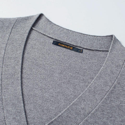 【撞色设计】罗蒙秋冬男士经典针织开衫男时尚百搭针织外套男舒适男针织衫 商品图3