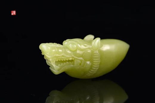 和田玉黄玉【鱼化龙】吊坠  配精美编织挂绳 商品图1