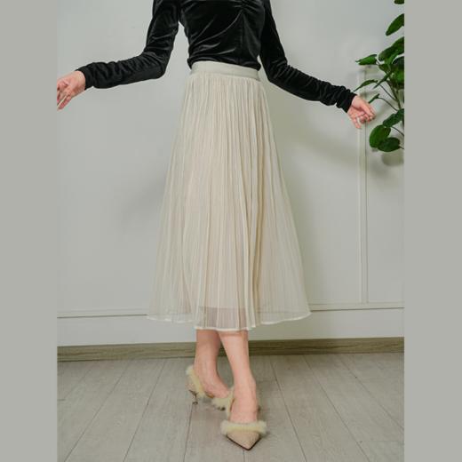 💖【Avann两穿网纱丝绒半身裙2160】🔺A面法式丝绒B面网纱半身裙,气质高腰宽松设计，✅塑造秀场的双腿线条，让腿部曲线更有型，🌿 商品图2