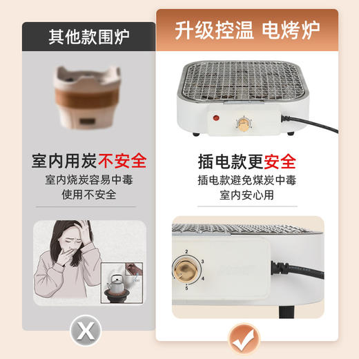 【围炉煮茶】2024新年围炉煮茶家用煮茶炉庭院烧烤炉 取暖炉大功率可拆卸电烤炉 商品图3