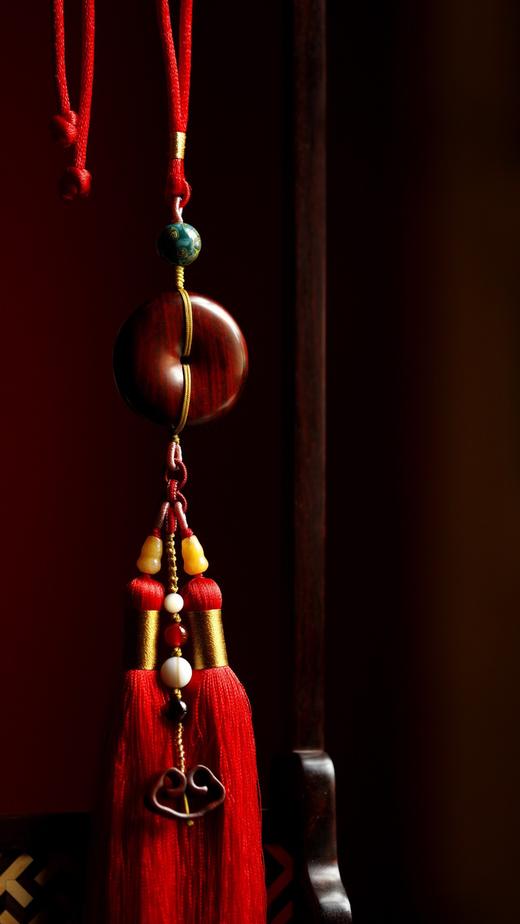 【青山特惠】精品小叶紫檀  平安扣 挂坠 车挂 s13 商品图1