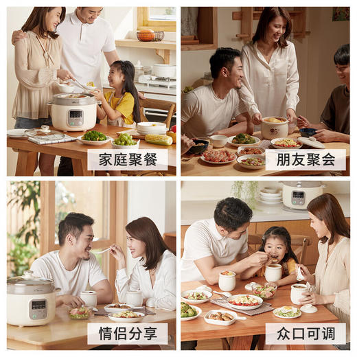 小熊（Bear） 电炖锅电炖盅 家用白瓷隔水炖盅 煲汤燕窝熬粥锅迷你2.5L陶瓷电砂锅婴儿辅食煮粥锅 DDZ-C25K1【无蒸笼 一盅四胆】 商品图3