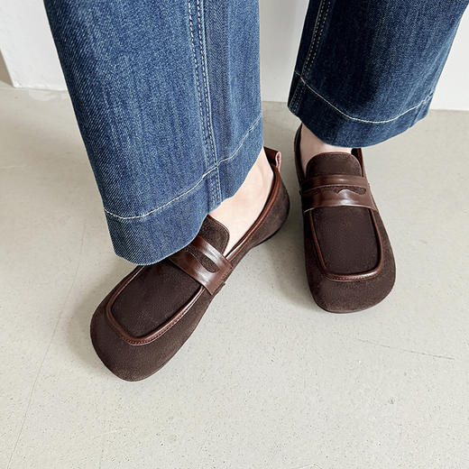 舒适百搭，巨软~里外全皮文艺牛翻奶奶鞋XDD-2376 商品图1