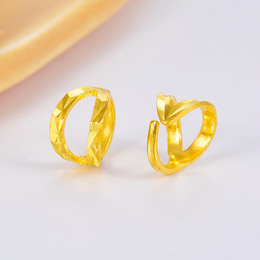 【限时克减150元元】足金999.99 五9黄金车花耳圈（圈约8-9mm）(ACES00106)（预售产品下单后不退款不退货不换货不补差价（预售产品下单后不退款不退货不换货不补差价 商品图1