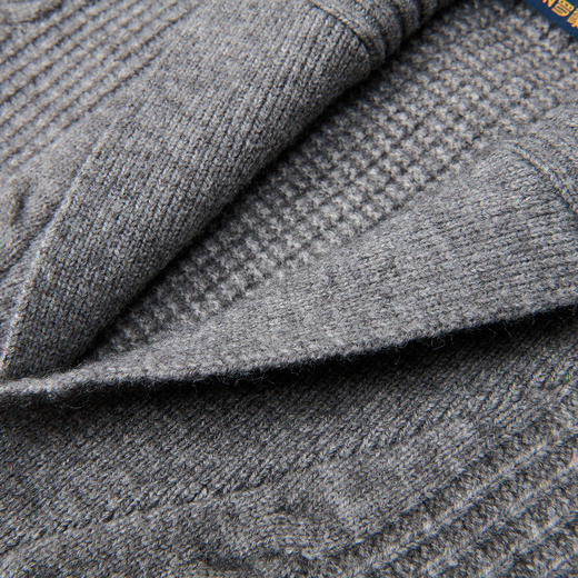 27DKTD8303【复古麻花】罗蒙秋冬经典针织开衫男士外套男厚实保暖针织衫男士毛衣男 商品图5