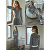 OLrain欧芮儿浅灰色时尚套装女早春2024年新款宽松休闲连帽三件套 商品缩略图2