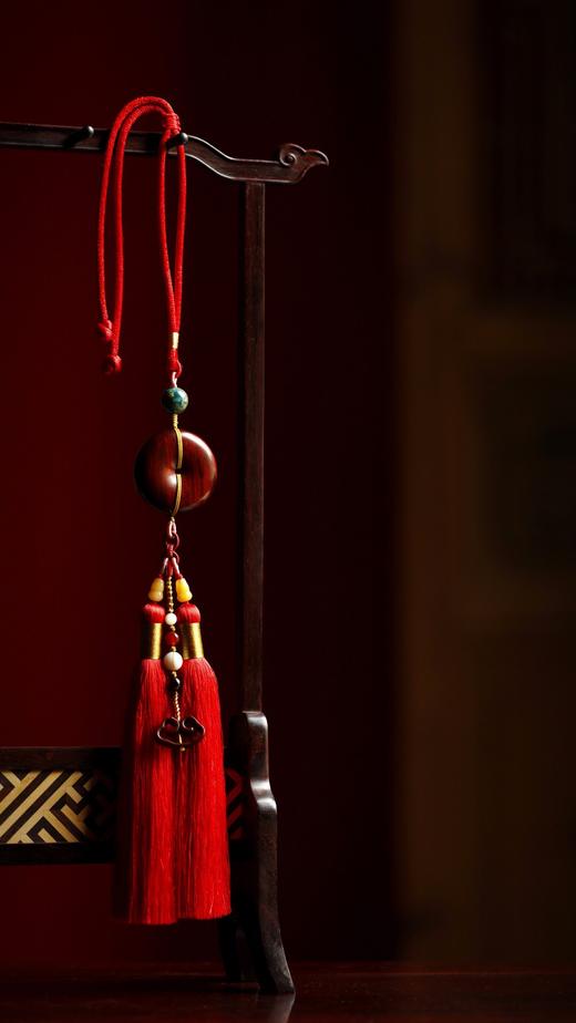 【青山特惠】精品小叶紫檀  平安扣 挂坠 车挂 s13 商品图0