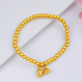 【限时克减150元】足金 #两世欢 #小红书 3D硬金弹力绳两世欢手串 (周长约17-18cm)(V3DSC00315)补差价）预售产品下单后不退款不退货不换货不补差价