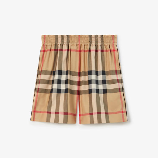 【一】BURBERRY 巴宝莉 女士格纹棉质休闲短裤 格子 8071091 A7028 商品图0