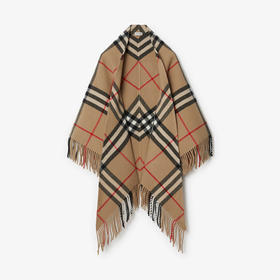 BURBERRY 巴宝莉 女士格纹羊毛斗篷披肩 格子 8075935 A7026