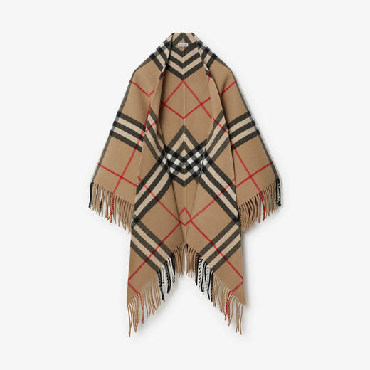 BURBERRY 巴宝莉 女士格纹羊毛斗篷披肩 格子 8075935 A7026 商品图0