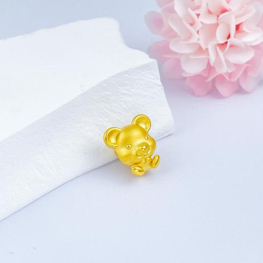 【限时7.5折】【定价黄金】足金 3D硬金鼠年生肖鼠手串(V3DSC00291)预售产品下单后不退款不退货不换货不补差价 商品图2