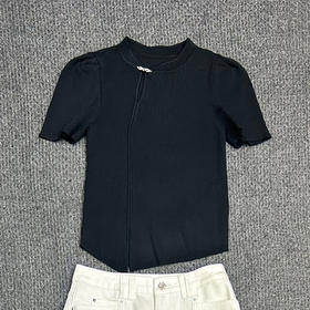 漆黑色针织衫HJ1E05