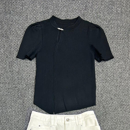 漆黑色针织衫HJ1E05 商品图0