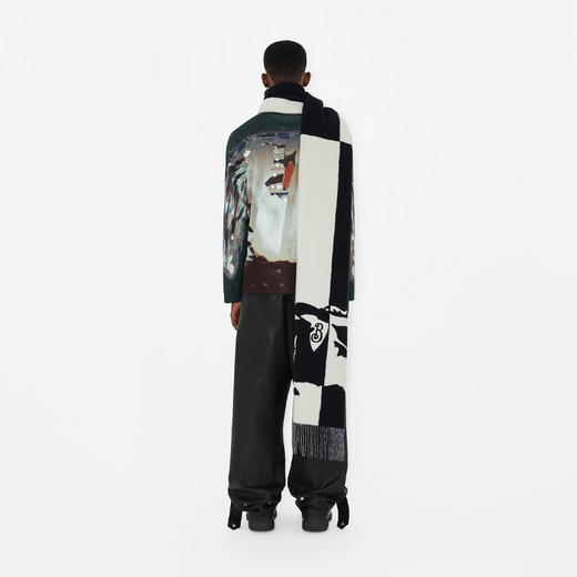 BURBERRY 巴宝莉 男女同款马术骑士徽标羊毛羊绒混纺围巾 混色 8074836 A6590 商品图3