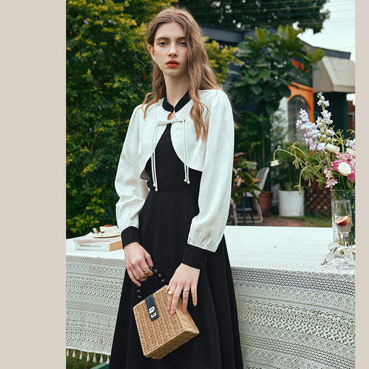 OLrain欧芮儿时尚套装女早春2024新款新中式气质高级感连衣裙套装 商品图1