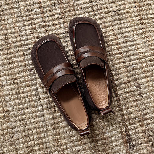 舒适百搭，巨软~里外全皮文艺牛翻奶奶鞋XDD-2376 商品图3