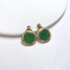 D18K翡翠吊坠-全包满绿圆牌23*17 商品缩略图0