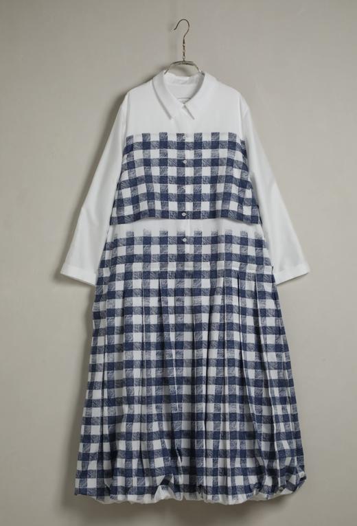 ECOLE DE CURIOSITIES 印花格纹连衣裙(2色可选) 商品图9