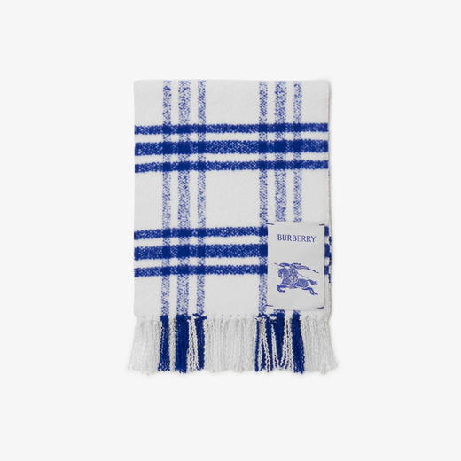 【二】BURBERRY 巴宝莉 女士马术骑士徽标贴花格纹羊毛围巾 格子 8079267 B7323 商品图1
