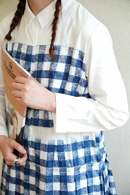 ECOLE DE CURIOSITIES 印花格纹连衣裙(2色可选) 商品图8