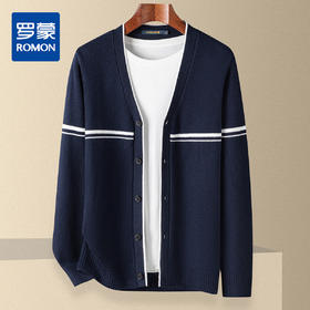 27DKLX9809【经典款】罗蒙时尚针织衫男士外套春秋百搭外套男士针织衫开衫男外套