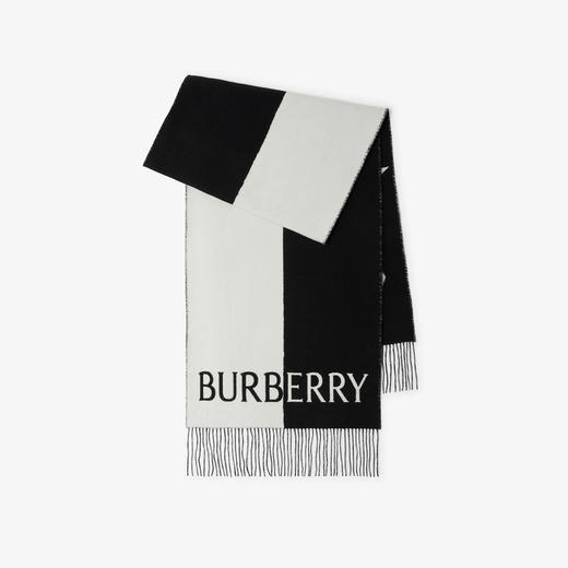 BURBERRY 巴宝莉 男女同款马术骑士徽标羊毛羊绒混纺围巾 混色 8074836 A6590 商品图0