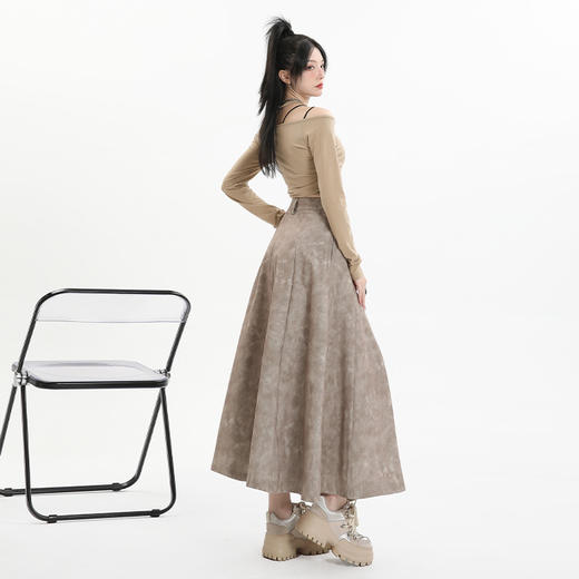 2025早春新款【扎染半身裙女 大摆碎花a字裙】女装设计 包臀裙 中长款 商品图2