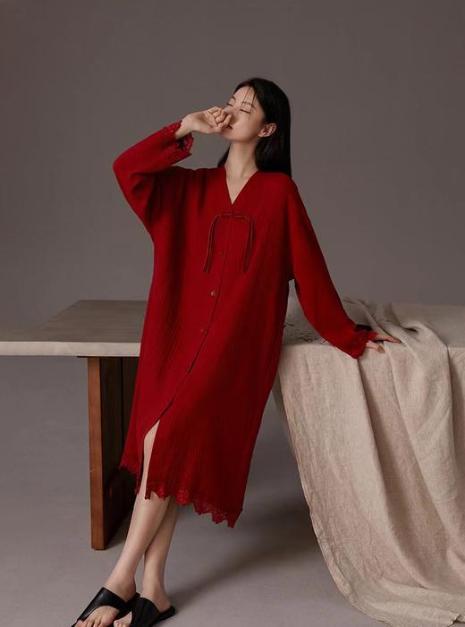中国红棉纱家居服 商品图4