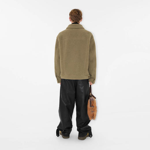 BURBERRY 巴宝莉 男士绒头外套式衬衫 驼色 8077617 B7044 商品图3