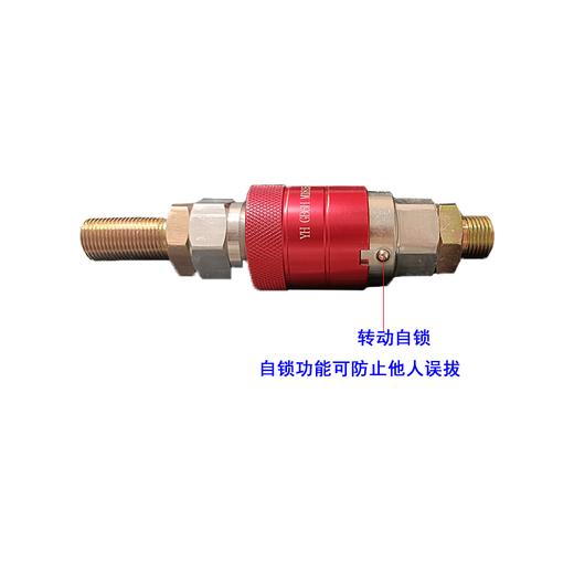 新款大孔气路链接快插挂车螺旋管接头连接阀大过气量纯铜芯（包邮） 商品图2