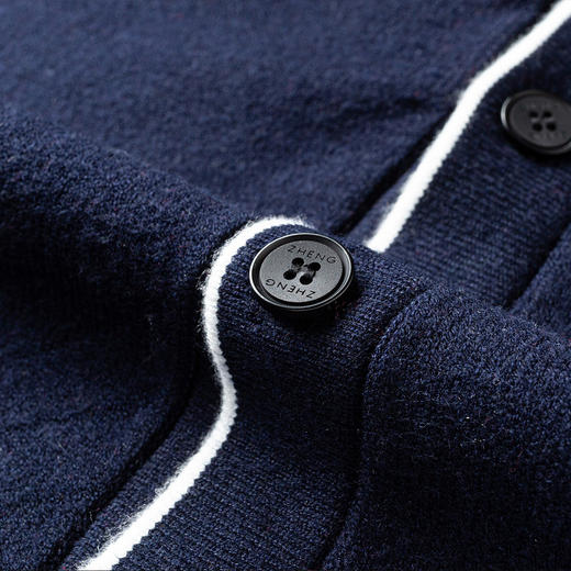 27DKLX9809【经典款】罗蒙时尚针织衫男士外套春秋百搭外套男士针织衫开衫男外套 商品图7