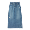 西嘉C+IMPRESS/西嘉直筒牛仔半身裙女气质复古后开衩今年流行爆款半裙BQ2301014 商品缩略图4