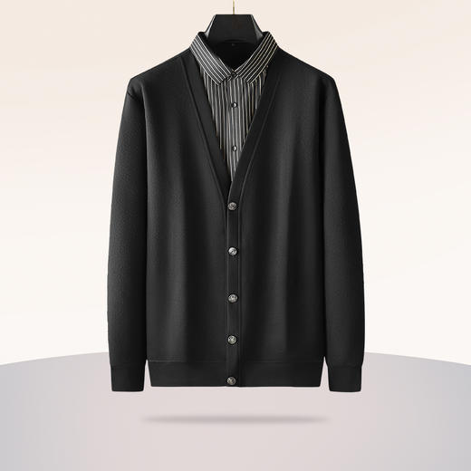 【假两件】【新款DDA】大依优型大码假两件长袖开衫T恤衬衫领加肥加大肥佬休闲商务宽松透气上衣打底 商品图2