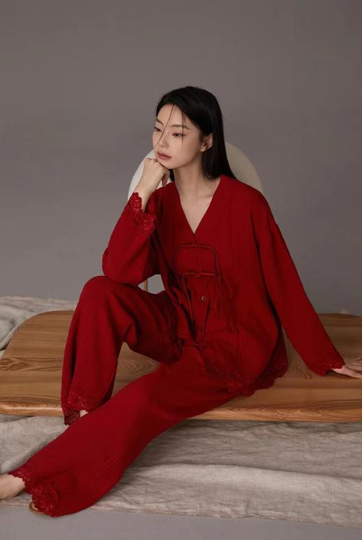 中国红棉纱家居服 商品图3