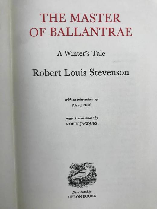 史蒂文森《巴伦特雷的少爷》 8幅插图 苍鹭出版社复古精装本 商品图2