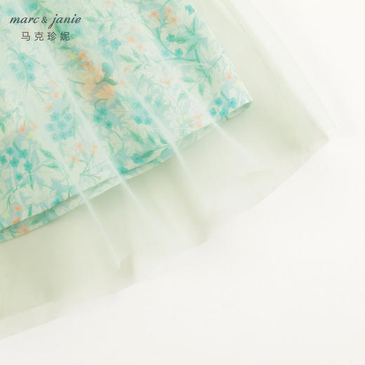 马克珍妮女童新中式A字网纱连衣裙儿童裙子2024年春装新款240102 商品图4