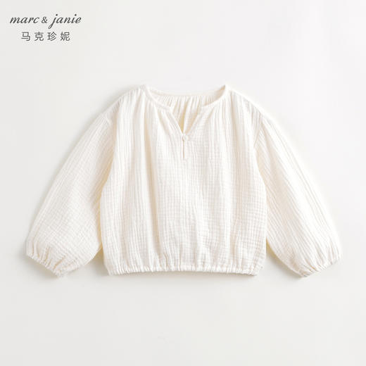 马克珍妮女童纯棉时尚宽松衬衫儿童衬衣上衣2024年春装新款240115 商品图0