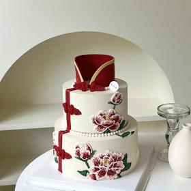 黑巢-旗袍美丽妈妈生日蛋糕