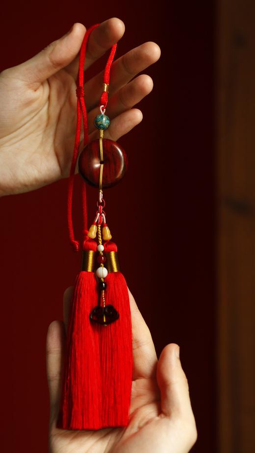 【青山特惠】精品小叶紫檀  平安扣 挂坠 车挂 s13 商品图7